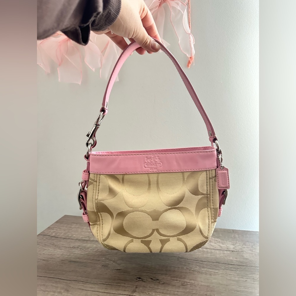 Vintage Coach Pink Tan Bag